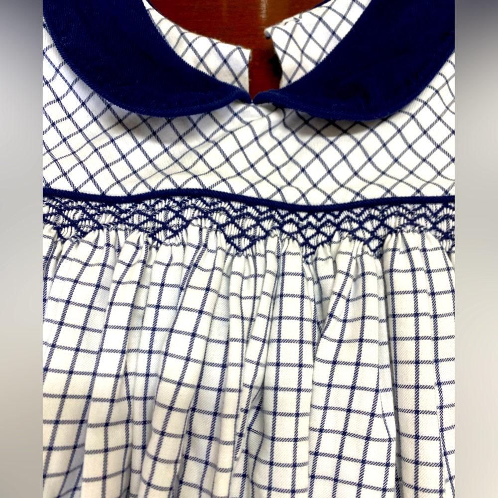 Shrimp and Grits dress. Blue corduroy collar size 8 - Picture 2 of 3